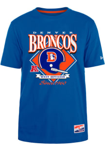 New Era Denver Broncos Blue Throwback Short Sleeve T Shirt
