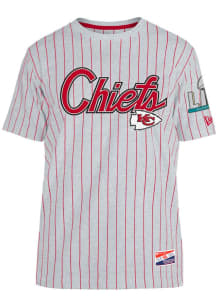 New Era Kansas City Chiefs Grey Throwback Short Sleeve Fashion T Shirt