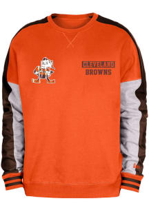 New Era Cleveland Browns Mens Orange Athleisure Long Sleeve Fashion Sweatshirt
