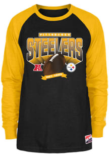 New Era Pittsburgh Steelers Black Throwback Long Sleeve T Shirt