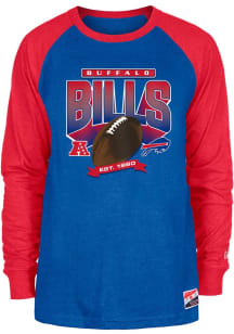 New Era Buffalo Bills Blue Throwback Long Sleeve T Shirt