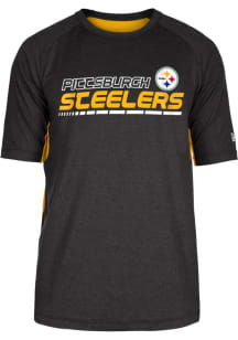 New Era Pittsburgh Steelers Black Active Short Sleeve T Shirt