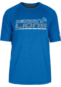 New Era Detroit Lions Blue Active Short Sleeve T Shirt