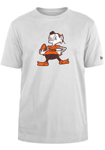 New Era Cleveland Browns White Team Logo Short Sleeve T Shirt