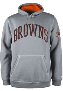 New Era Cleveland Browns Mens Grey Active Long Sleeve Hoodie