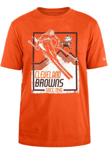 New Era Cleveland Browns Orange Lift Pass Short Sleeve T Shirt