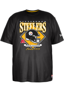 New Era Pittsburgh Steelers Mens Black Helmet Big and Tall T-Shirt