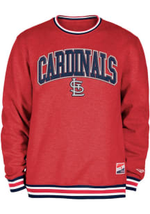 New Era St Louis Cardinals Mens Red Throwback Long Sleeve Fashion Sweatshirt