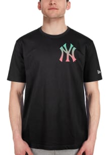 New Era New York Yankees Black Vibrant Tides Short Sleeve Fashion T Shirt