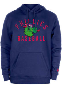 New Era Philadelphia Phillies Mens Blue Coop Batting Practice Long Sleeve Hoodie