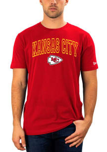 New Era Kansas City Chiefs Red ARCH NAME MASCOT Short Sleeve T Shirt
