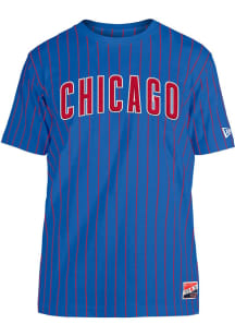 New Era Chicago Cubs Blue Throwback Short Sleeve Fashion T Shirt