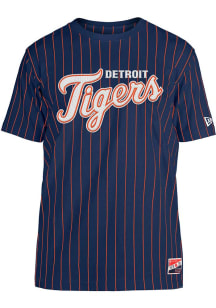 New Era Detroit Tigers Navy Blue Throwback Short Sleeve Fashion T Shirt