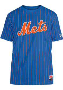 New Era New York Mets Blue Throwback Short Sleeve Fashion T Shirt