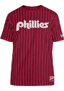 New Era Philadelphia Phillies Maroon Coop Throwback Short Sleeve Fashion T Shirt