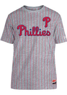 New Era Philadelphia Phillies Grey Current Throwback Short Sleeve Fashion T Shirt