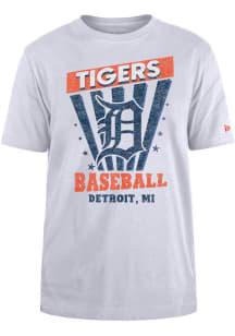 New Era Detroit Tigers White Game Day Short Sleeve Fashion T Shirt