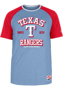 New Era Texas Rangers Light Blue Throwback Short Sleeve Fashion T Shirt