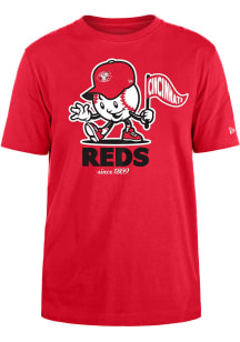 New Era Cincinnati Reds Red Coop Court Sport Short Sleeve T Shirt
