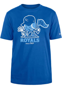 New Era Kansas City Royals Blue Court Sport Short Sleeve T Shirt