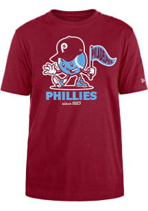 New Era Philadelphia Phillies Maroon Coop Court Sport Short Sleeve T Shirt
