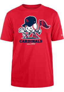 New Era St Louis Cardinals Red Coop Court Sport Short Sleeve T Shirt