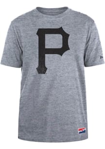 New Era Pittsburgh Pirates Grey Throwback Short Sleeve T Shirt