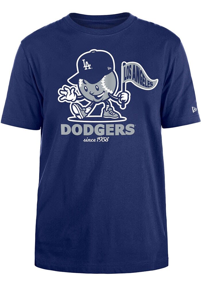 ★New Era★LA DodgersグレーロゴセレクトTシャツ Los Angeles Dodgers Mens T-Shirt New Era Chenille Logo Grey