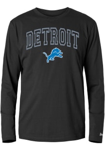 New Era Detroit Lions Black Arch Name Long Sleeve T Shirt