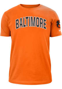 New Era Baltimore Orioles Orange Wordmark Short Sleeve T Shirt
