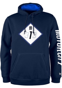New Era Detroit Tigers Mens Navy Blue On-Field City Connect Long Sleeve Hoodie