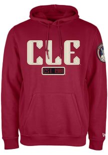 New Era Cleveland Guardians Mens Red On-Field City Connect Long Sleeve Hoodie