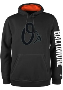 New Era Baltimore Orioles Mens Black On-Field City Connect Long Sleeve Hoodie