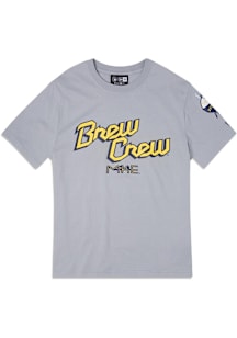New Era Milwaukee Brewers Grey On-Field City Connect Short Sleeve Fashion T Shirt
