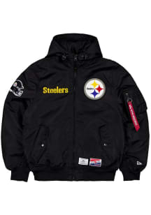 New Era Pittsburgh Steelers Mens Black Alpha Heavyweight Jacket