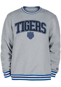 New Era Detroit Tigers Mens Grey Throwback City Connect Long Sleeve Fashion Sweatshirt