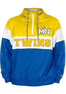 New Era Minnesota Twins Mens Blue Throwback City Connect Pullover Jackets
