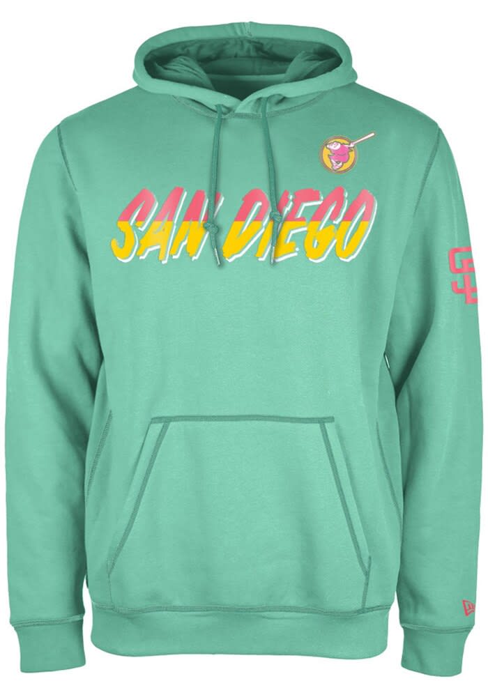 New Era San Diego Padres Mens TEAL On-Field City Connect Hoodie