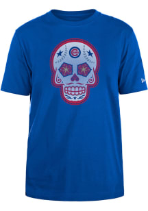 New Era Chicago Cubs Blue Sugar Skull Short Sleeve T Shirt
