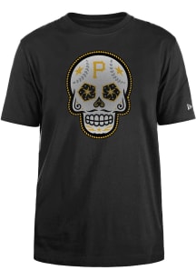 New Era Pittsburgh Pirates Black Sugar Skull Short Sleeve T Shirt