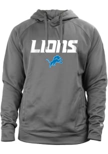 New Era Detroit Lions Mens Grey Wordmark Hood