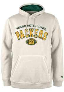 New Era Green Bay Packers Mens White 3rd Down Fashion Hood