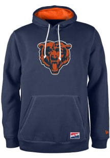 New Era Chicago Bears Mens Navy Blue Throwback Long Sleeve Hoodie