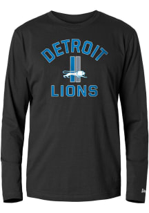 New Era Detroit Lions Black Retro Heart and Soul Long Sleeve T Shirt