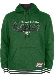New Era Philadelphia Eagles Mens Kelly Green Throwback Fashion Hood