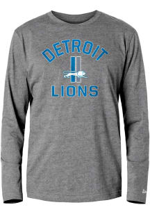 New Era Detroit Lions Grey Retro Heart and Soul Long Sleeve T Shirt