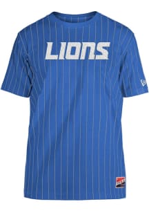 New Era Detroit Lions Blue Throwback Short Sleeve Fashion T Shirt