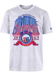 New Era Philadelphia 76ers White Sport Classics Short Sleeve T Shirt