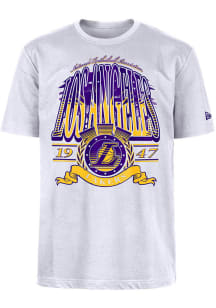 New Era Los Angeles Lakers White Sport Classics Short Sleeve T Shirt