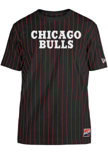 New Era Chicago Bulls Black Throwback Short Sleeve Fashion T Shirt